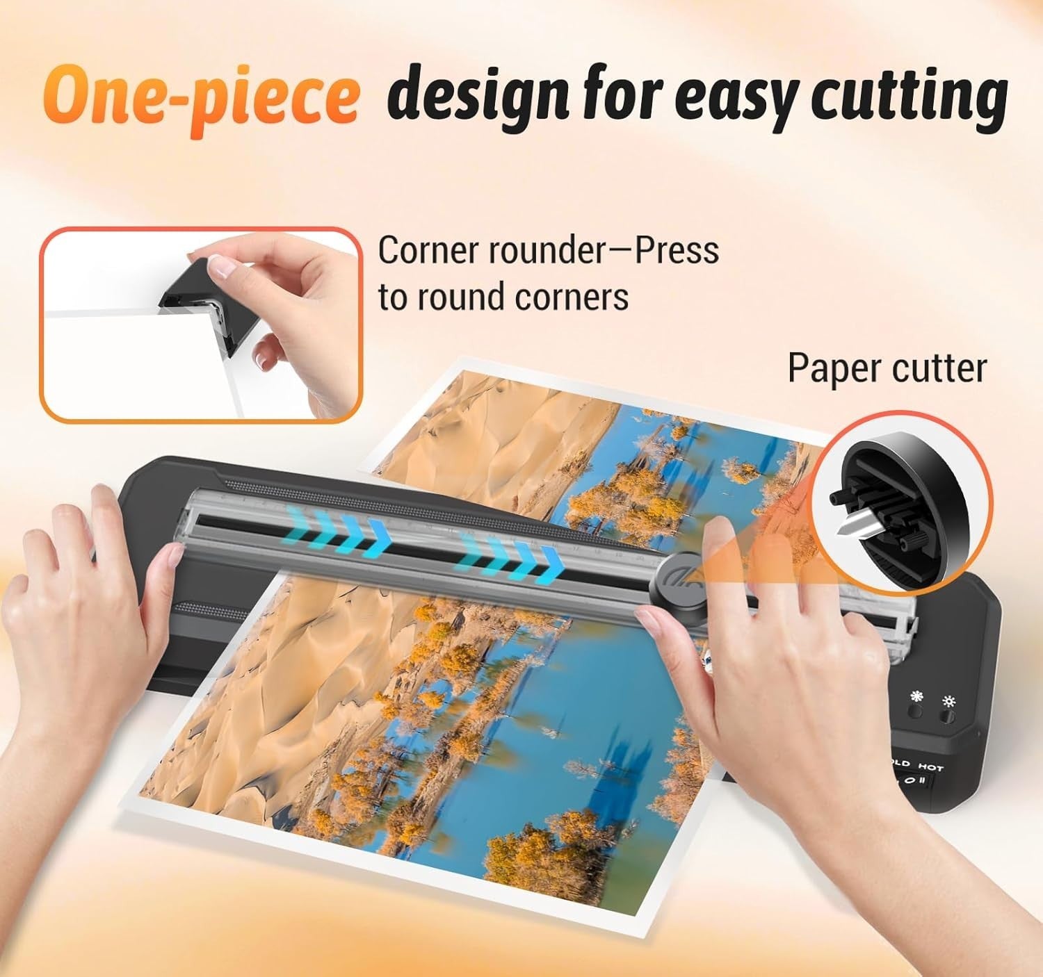 A3 Laminator Hot Cold 90s Warm Up Anti Jam Built-In Cutter Kit