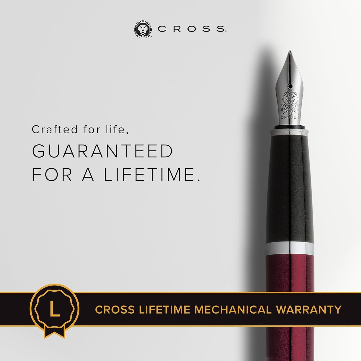 Luxury Red Fountain Pen – Medium Nib, Refillable, Gift Box, Smooth Writing
