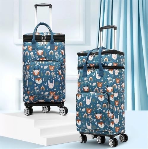 Insulated Folding Shopping Trolley Bag Wheels Telescopic Handle Large