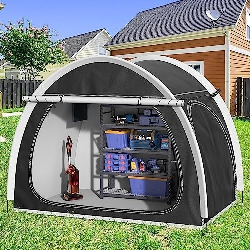 Waterproof Bike Storage Tent 3-4 Bikes Outdoor Green Garden Shed