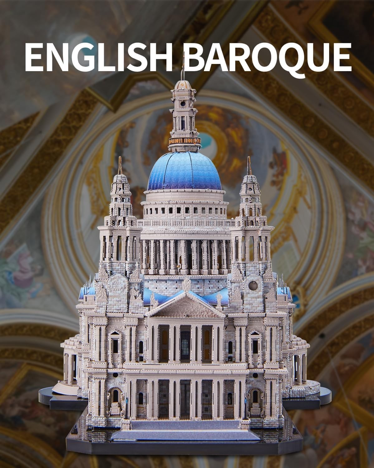 3D Metal Puzzle Cathedral Model Kit for Adults, DIY Gift, 22.5cm Long