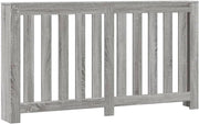 Grey Sonoma Radiator Cover Shelf | Modern MDF Slatted Cabinet 149x20x82cm