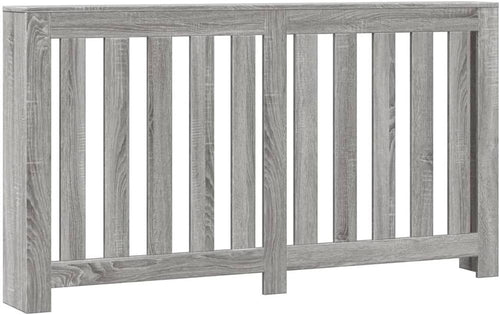 Grey Sonoma Radiator Cover Shelf | Modern MDF Slatted Cabinet 149x20x82cm