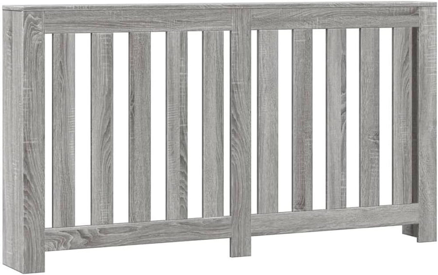 Grey Sonoma Radiator Cover Shelf | Modern MDF Slatted Cabinet 149x20x82cm