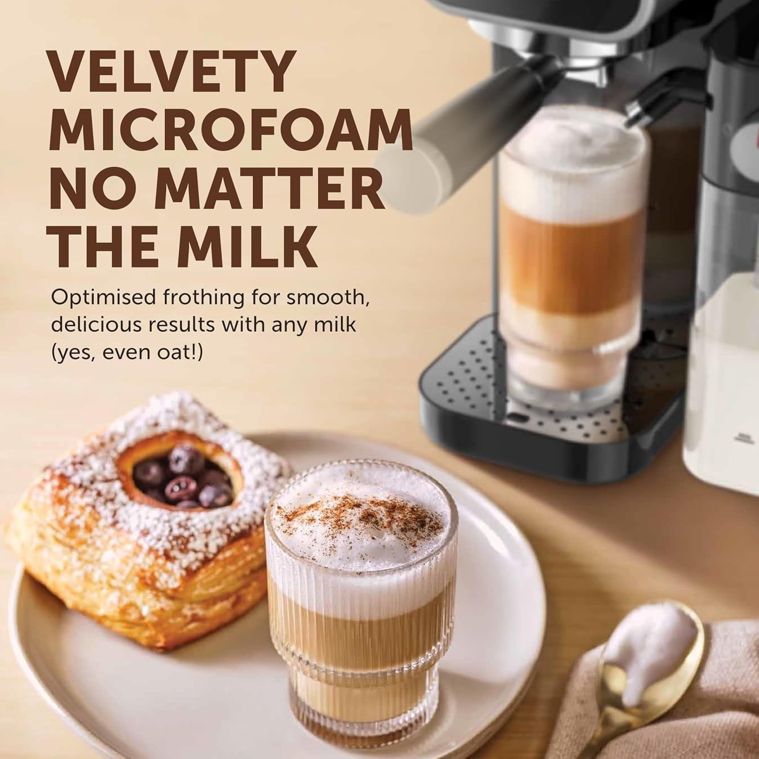 Espresso Coffee Machine | 19 Bar Italian Pump | Automatic Milk Frother