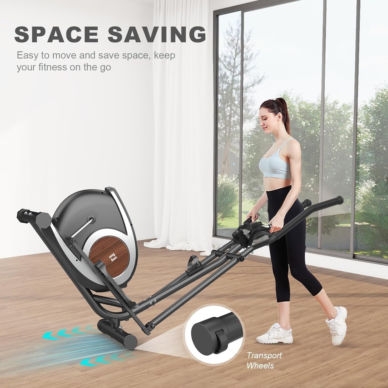 Ultra-Quiet Elliptical Cross Trainer with 16 Magnetic Resistance Levels & LCD
