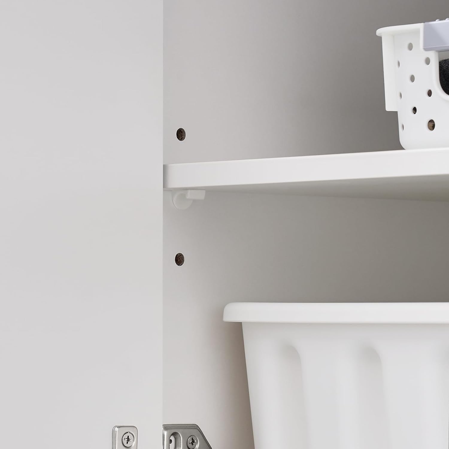 White Bathroom Vanity Cabinet 60cm Under Sink Storage Unit with Double Doors