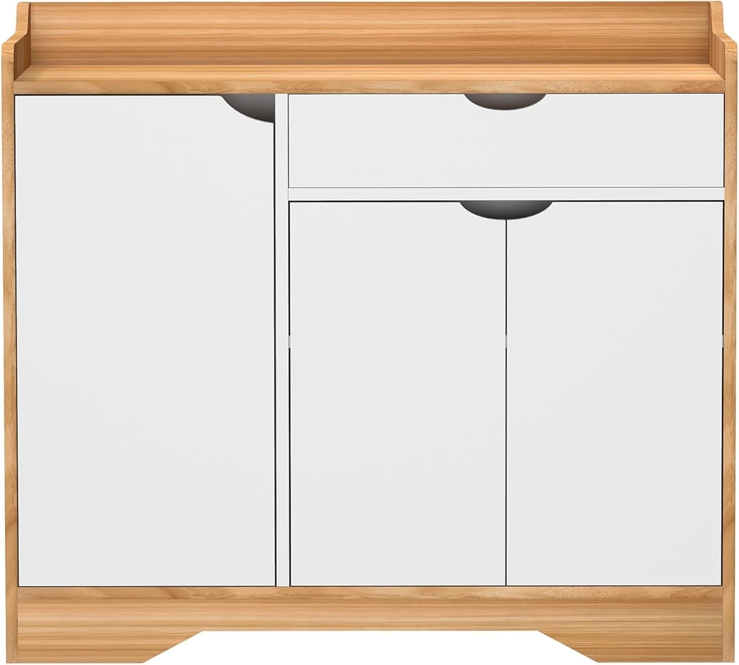 Large Modern Wooden Shoe Cabinet with Drawer & 3 Doors for Hallway
