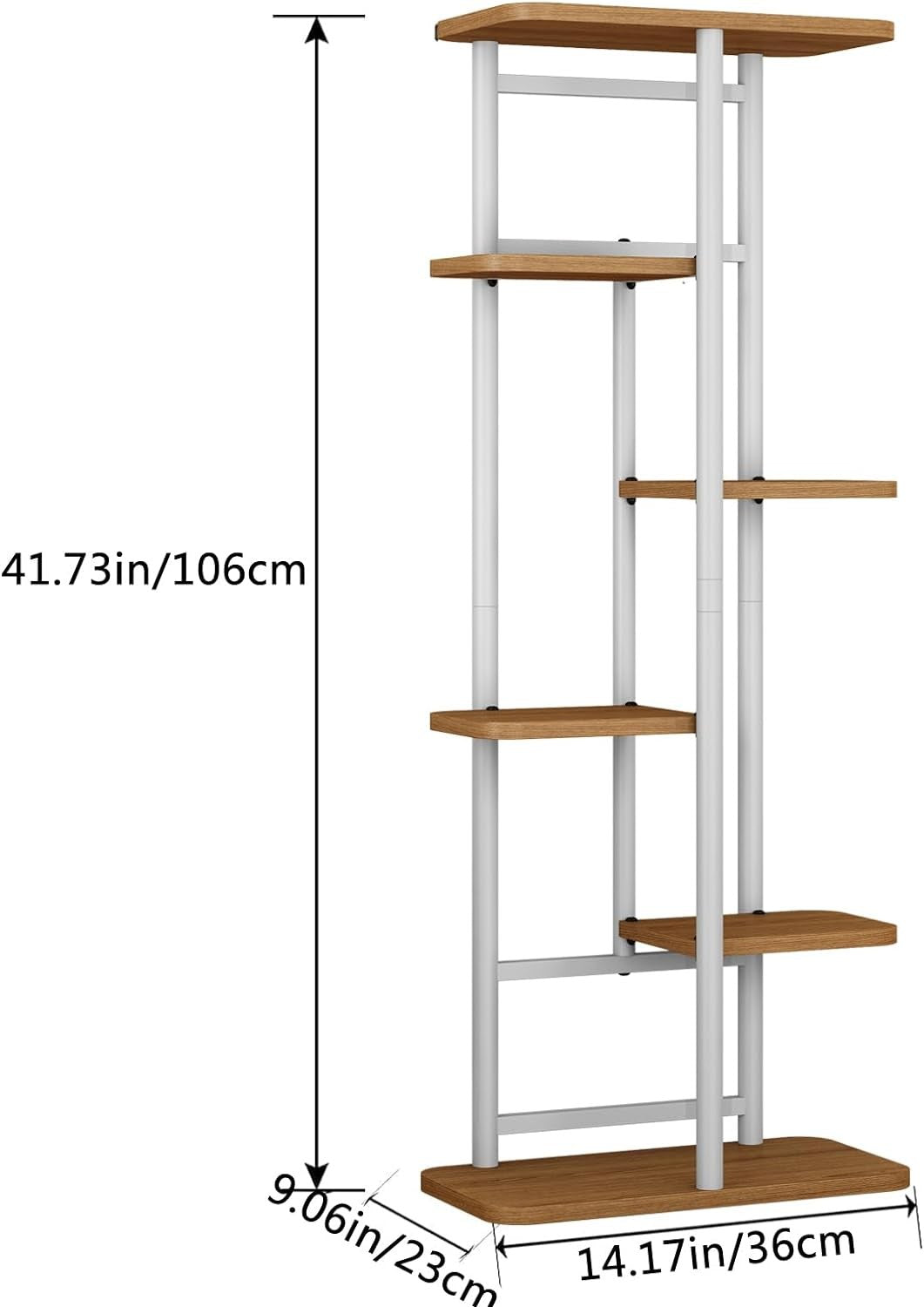 6 Tier Metal Plant Stand Indoor 7 Pot Flower Rack Corner Display Shelf for Home