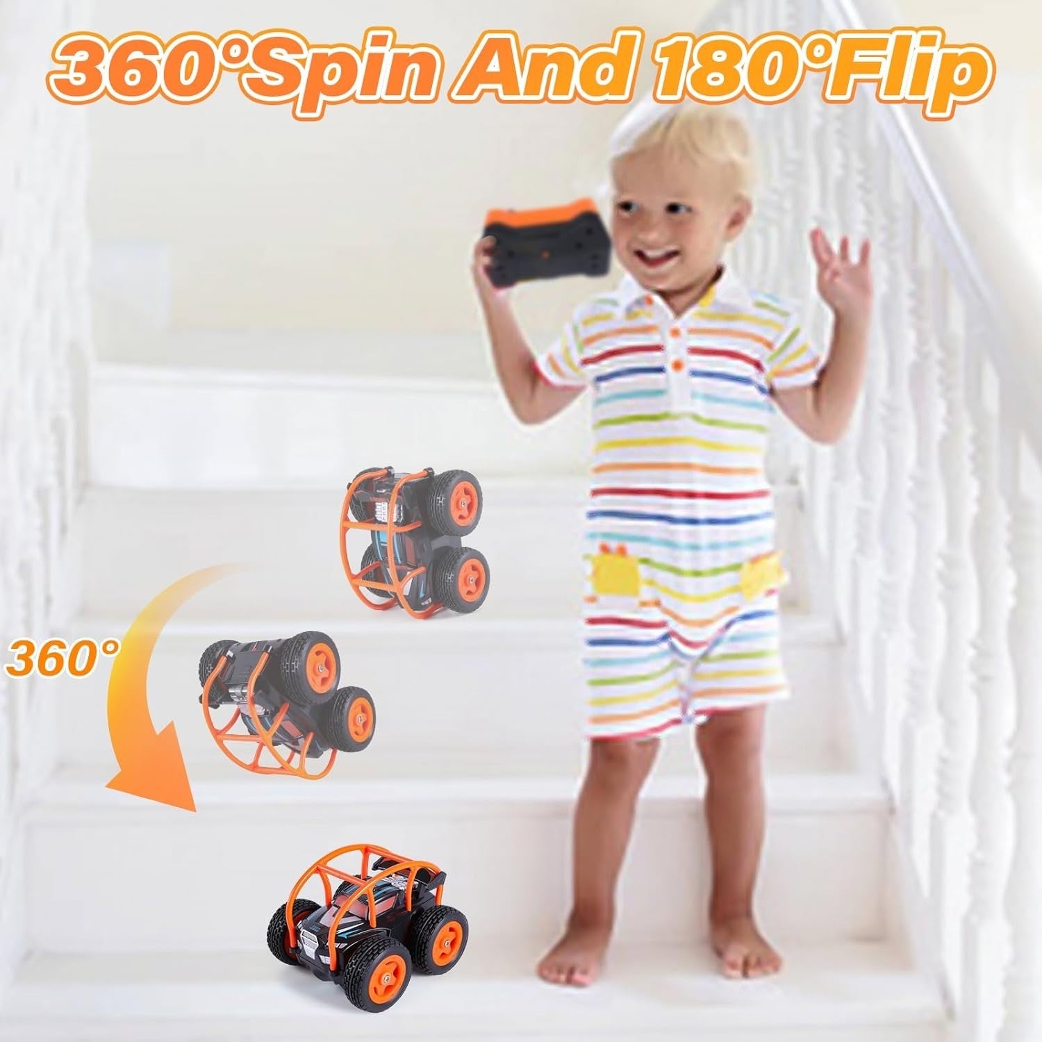 4WD Mini RC Stunt Car 360° Flip Double-Sided Truck – 2.4GHz Remote Control Toy