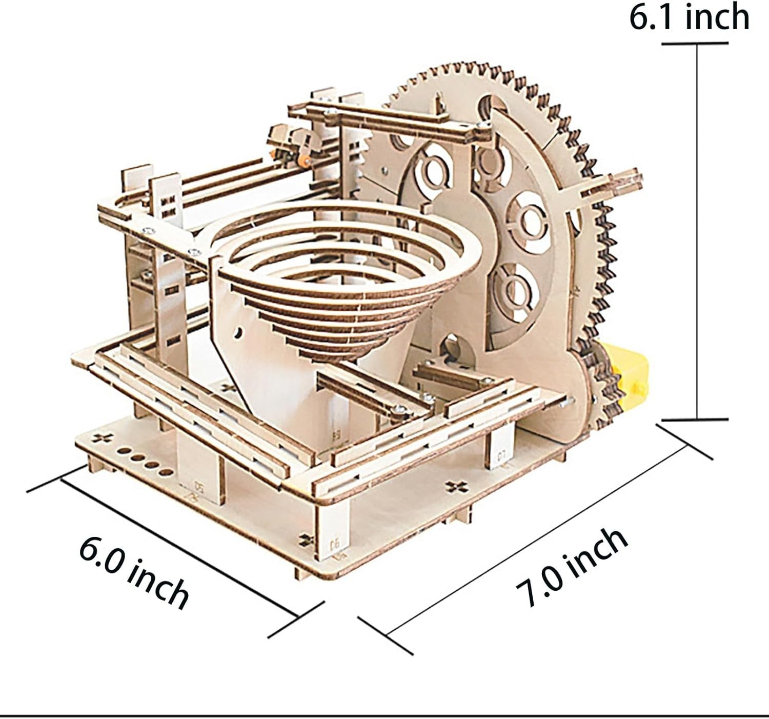 Wooden Marble Run Puzzle Kit for Adults – STEM Spiral Track DIY Toy