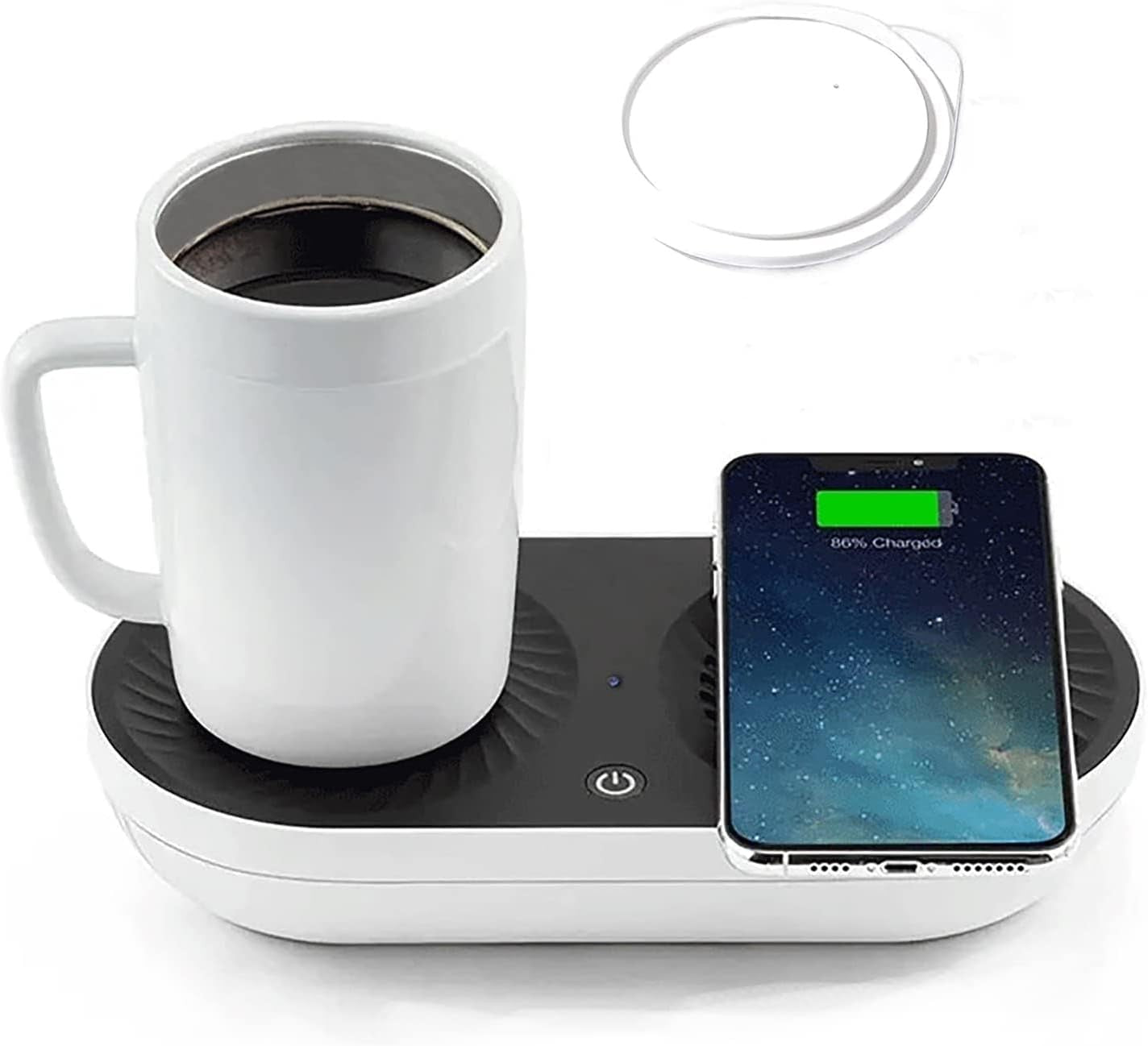 Smart Coffee Mug Warmer Cooler 2in1 Temp Control Wireless Charger
