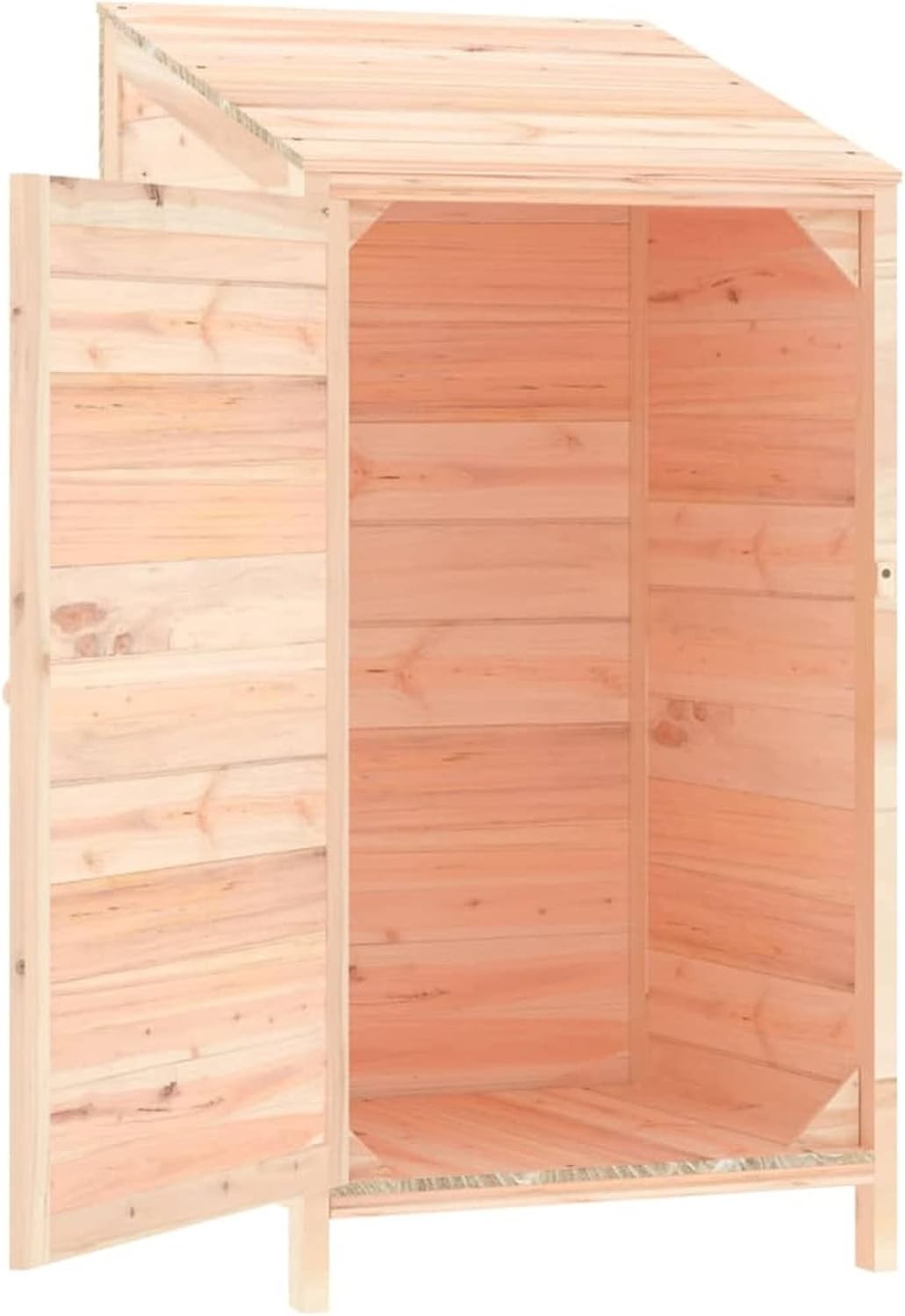 Wooden Garden Shed Outdoor Storage Cabinet Weatherproof Solid Fir Wood Natural