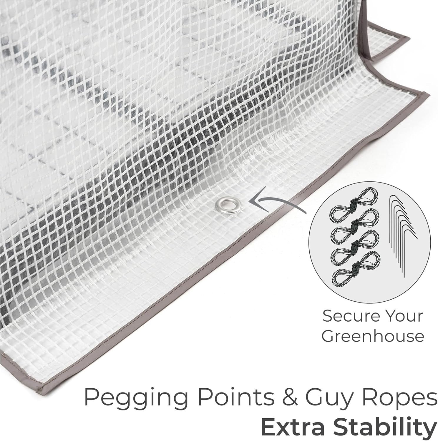 4 Tier Large Greenhouse with Reinforced PE Cover | Sturdy Steel Frame
