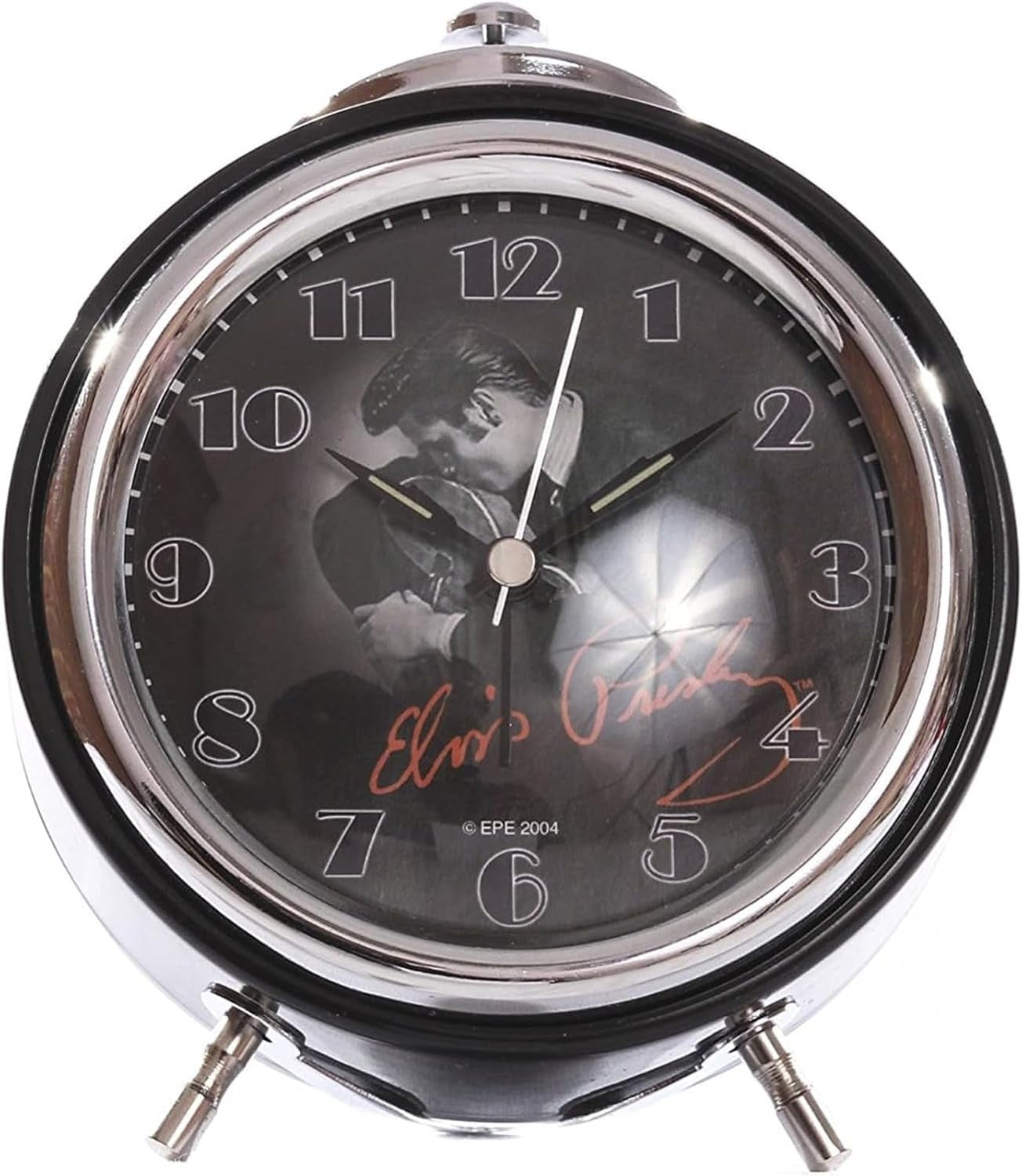 Retro Twin Bell Alarm Clock Loud Ring Vintage Metal Desk Clock Black