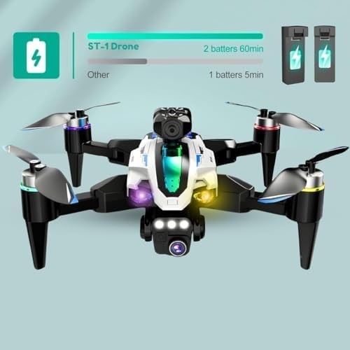 Trendi 4K Dual Camera Foldable Drone Brushless Motor Obstacle Avoidance Black