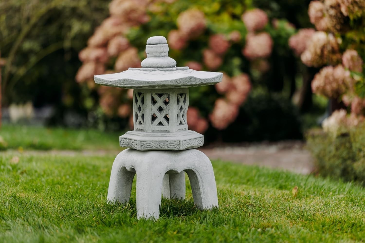 Yukimi Japanese Stone Lantern 55cm Grey Decor