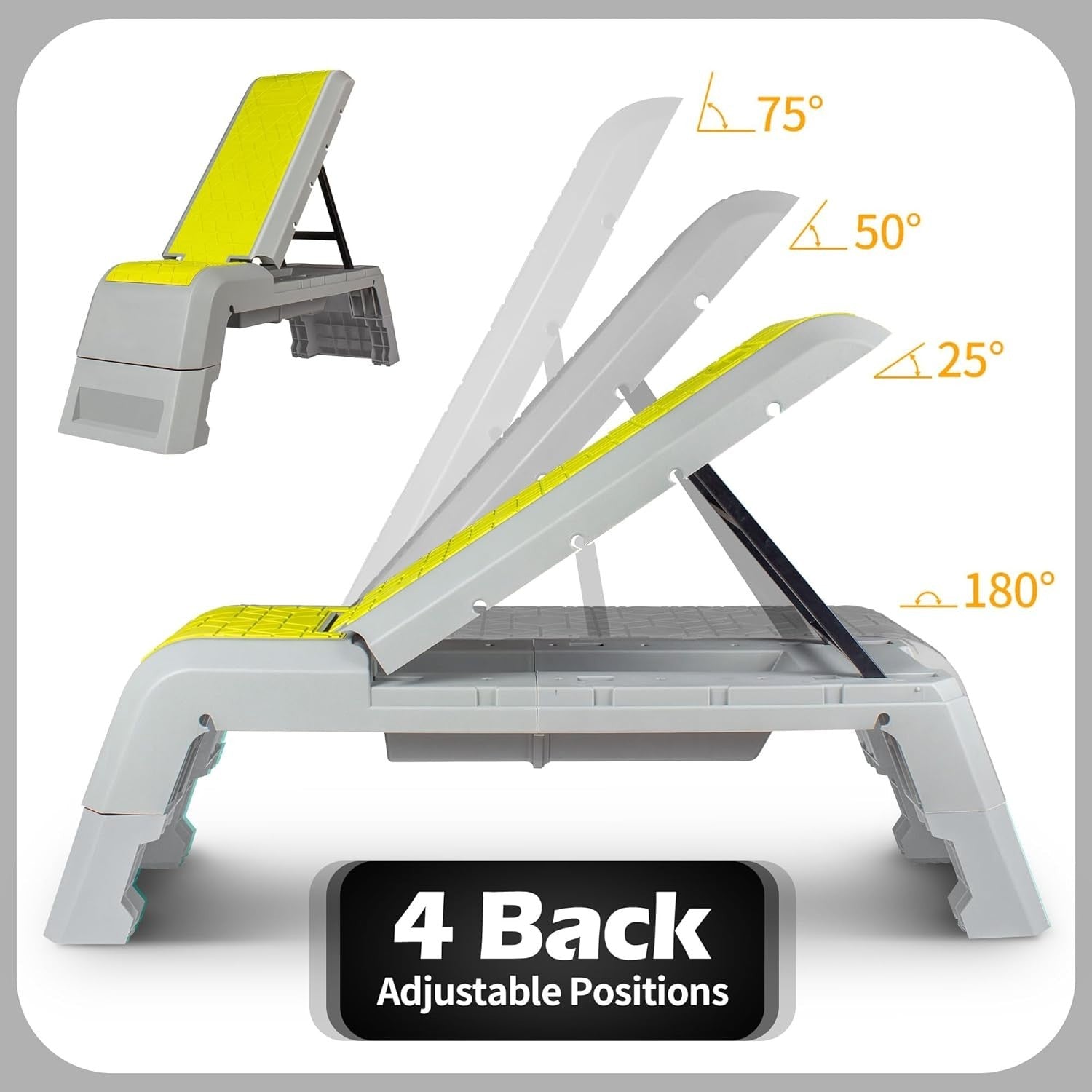 Adjustable Aerobic Deck Workout Platform Foldable Home Fitness Bench