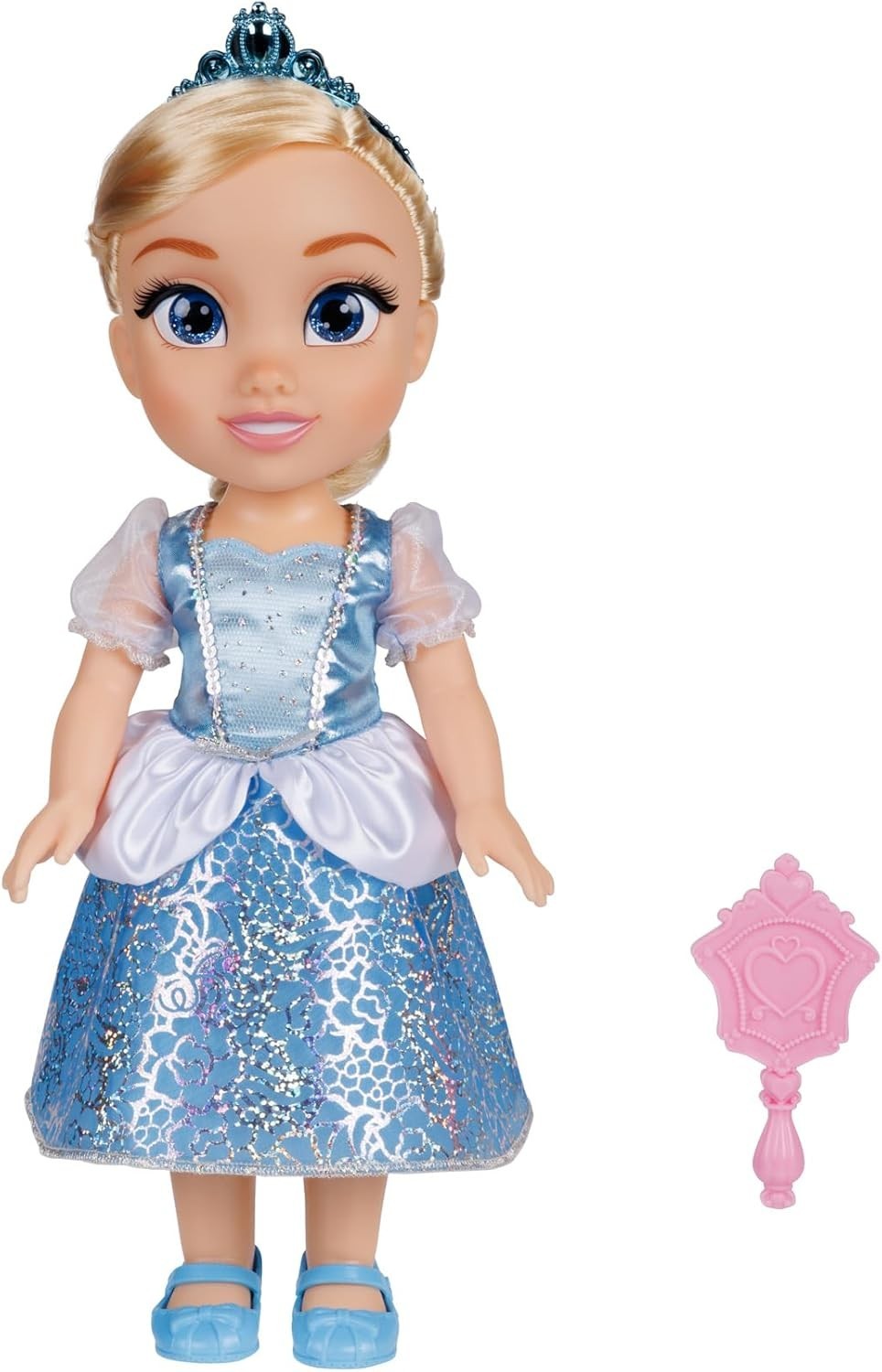 14in Princess Doll Glitter Eyes Shimmery Dress Tiara Shoes Brush