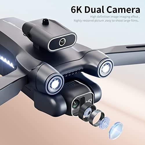 Foldable 6K Dual Camera Drone with Obstacle Avoidance & 2 Batteries