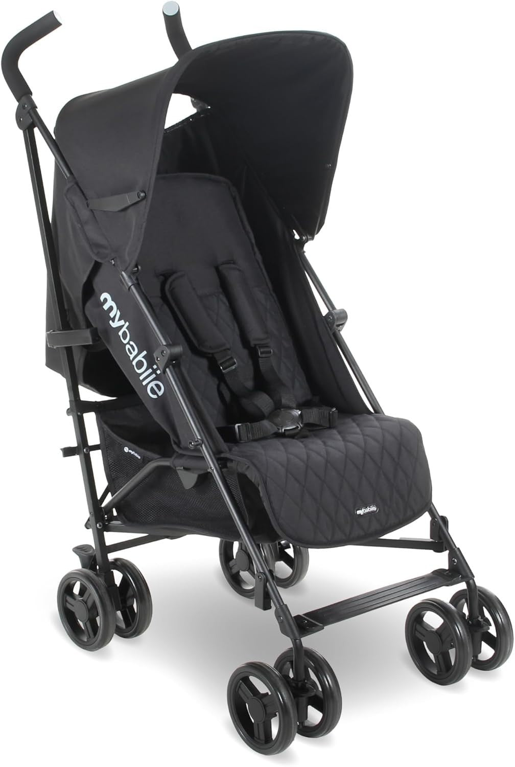 Lightweight Umbrella Stroller Compact Fold Travel Buggy Reclining Seat Black