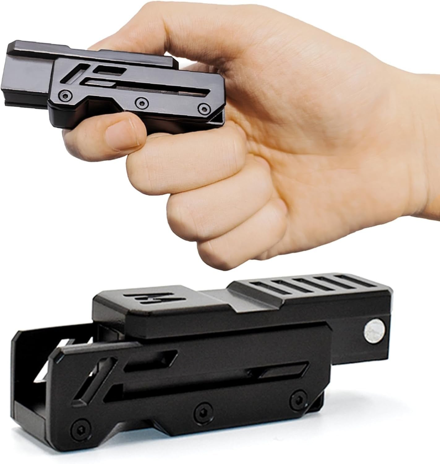 Gen 2 Black Metal Fidget Slider Ratchet Clicker Magnetic EDC Toy