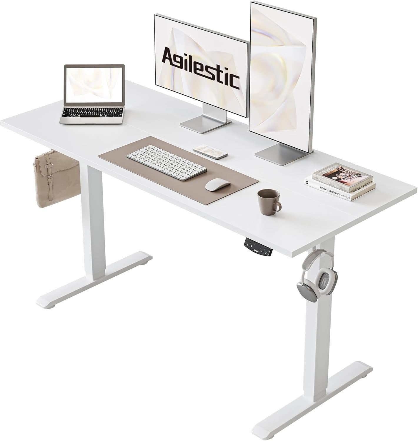 Electric Standing Desk 120x60cm Adjustable Sit Stand Table with Memory