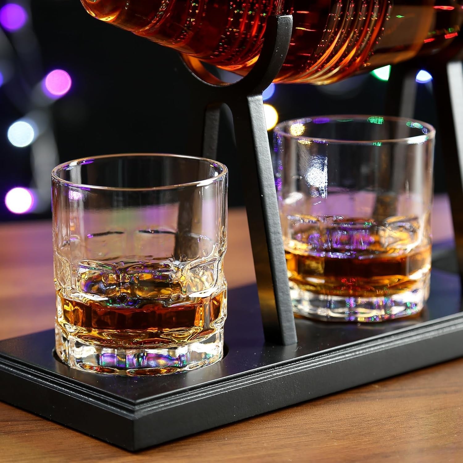 Whiskey Decanter Set 750ml Bottle Holder with 2 Glasses | Luxury Bar Gift Men