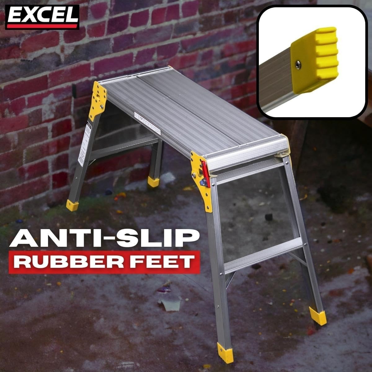 Aluminium Folding Hop Up Platform Work Bench 150kg Slip-Resistant Portable