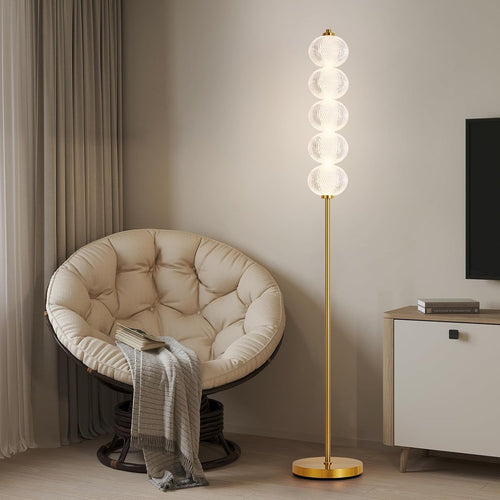 LED Floor Lamp Gold 2400LM Bright Standing Light 3 Colour Temperatures