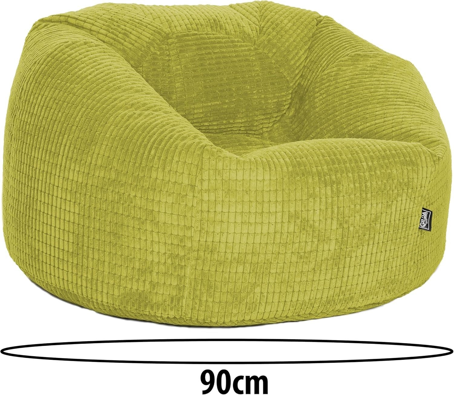 Giant Corduroy Bean Bag Chair Adult Size Soft Filled Lounge Seat UK