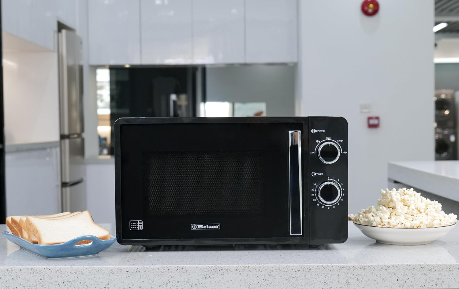 Compact 20L Microwave Oven 800W Manual Control 10 Power Levels Kitchen