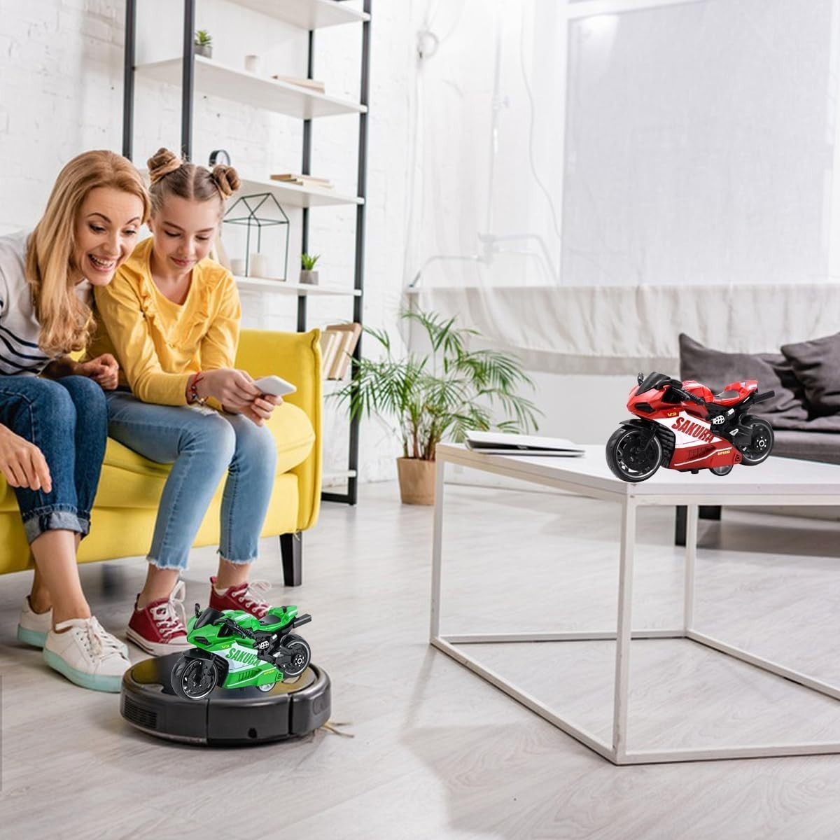 Realistic Kids Motorcycle Toy Set – Durable PVC, Friction-Powered, Ages 3+