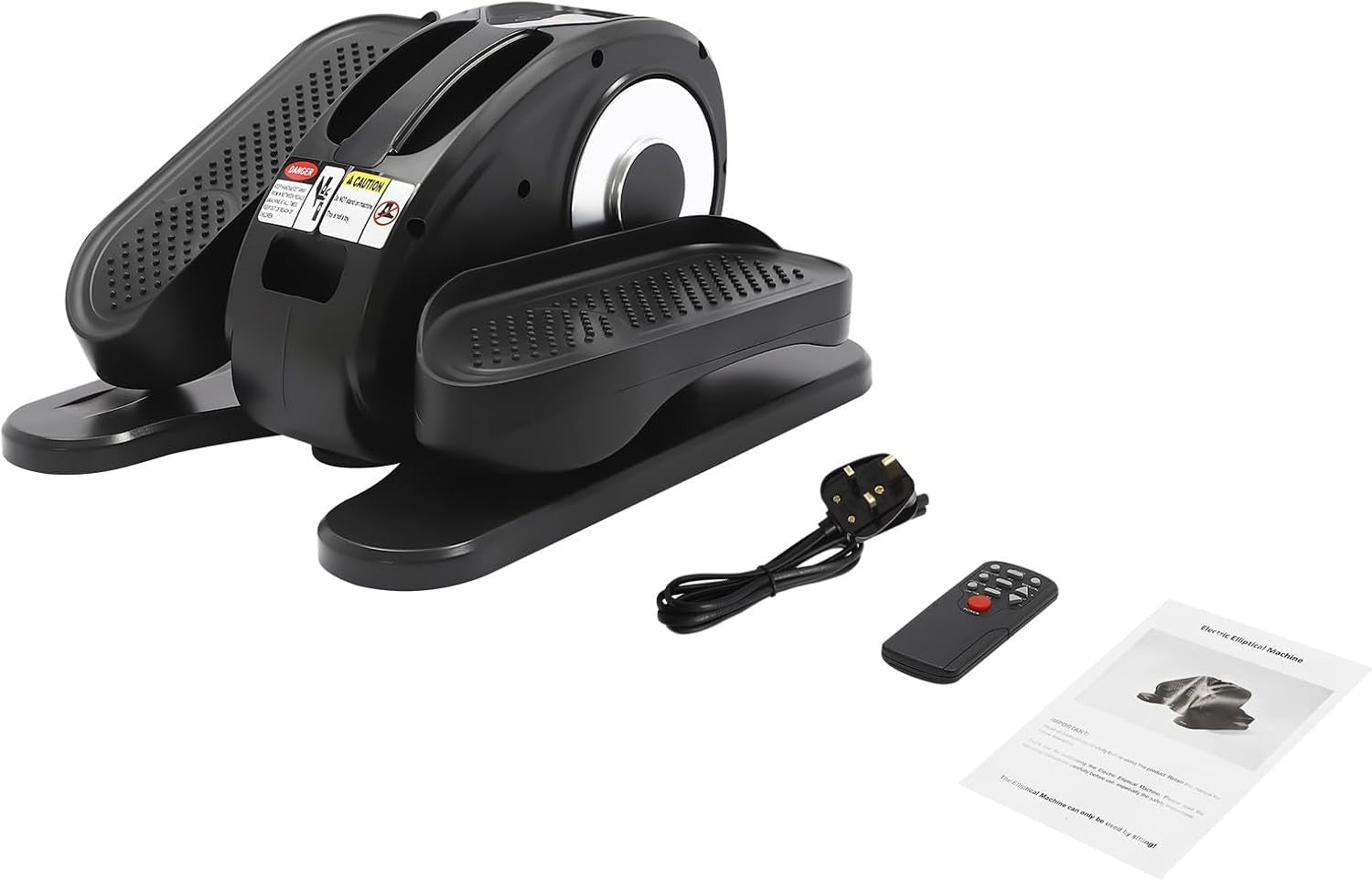 Under Desk Elliptical Machine Quiet Seated Pedal Exerciser Remote Control