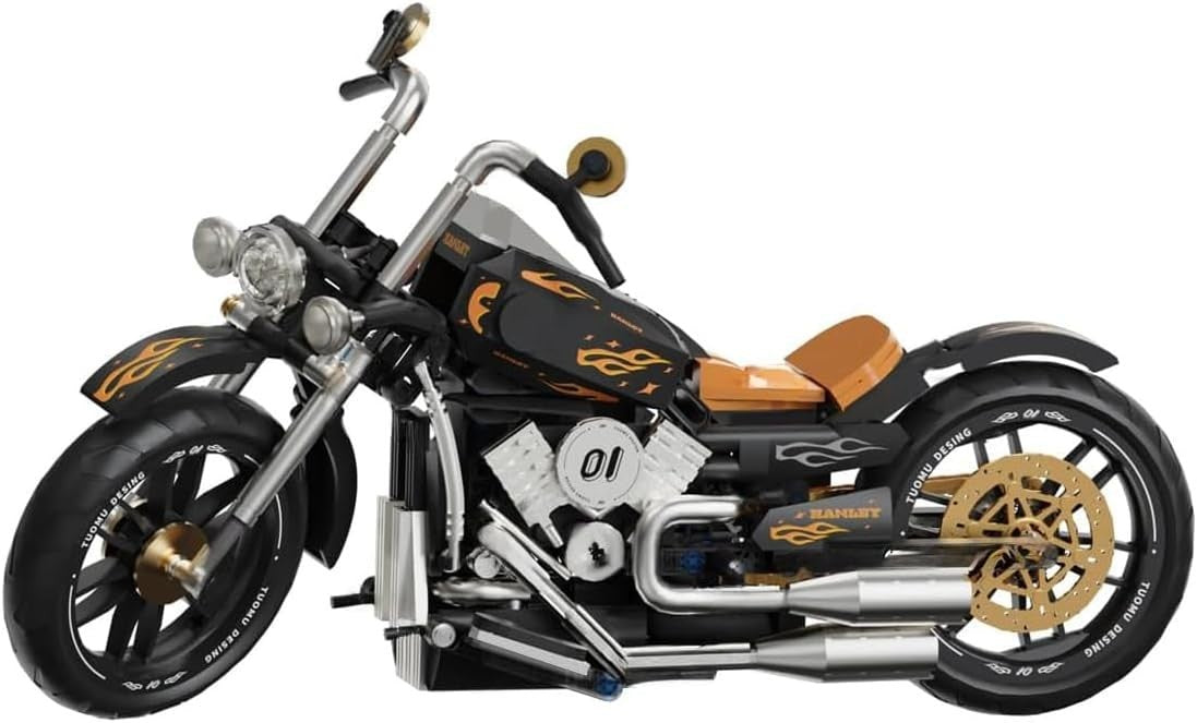 445-Piece Motorcycle Building Block Kit – Super Detailed, Fun for Adults & Kids