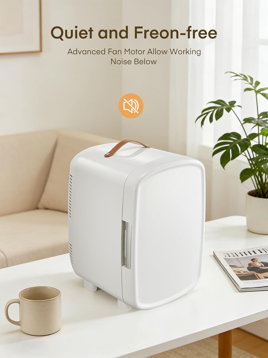10L Mini Fridge Portable AC/DC Cooler Bedroom Office Travel White