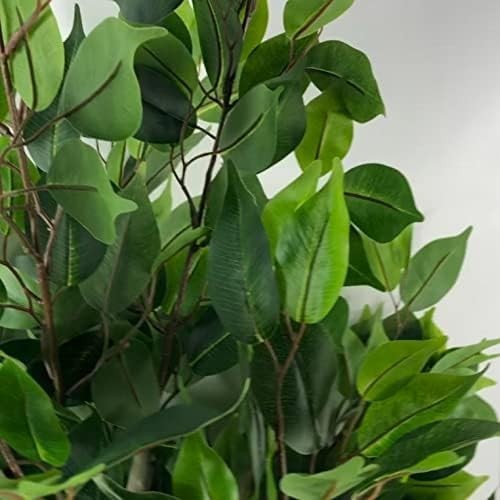 110cm Artificial Ficus Tree Silver Curve Plant with Planter Indoor Home Decor