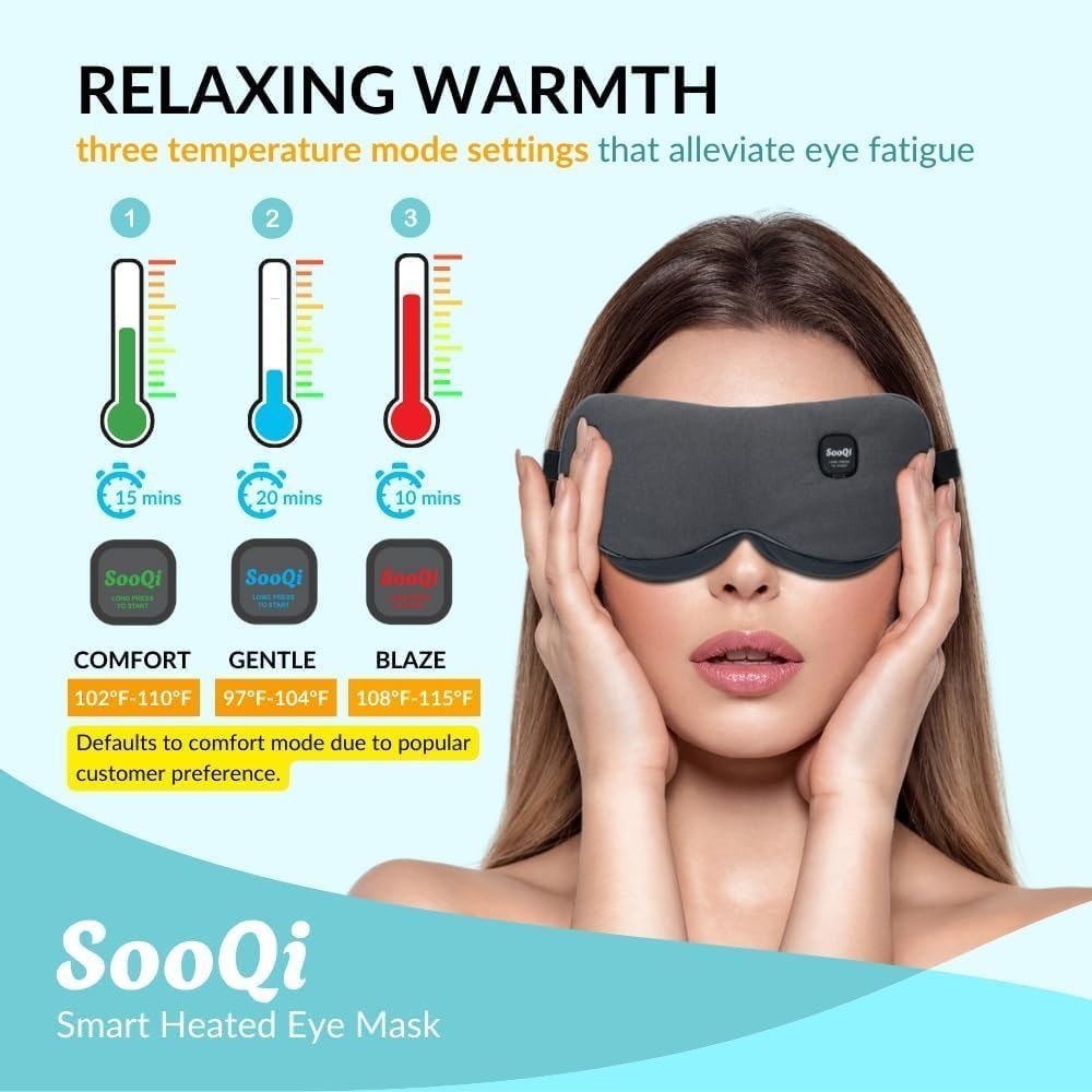 Rechargeable Heated Eye Mask Weighted Dry Eye Sleep Relief