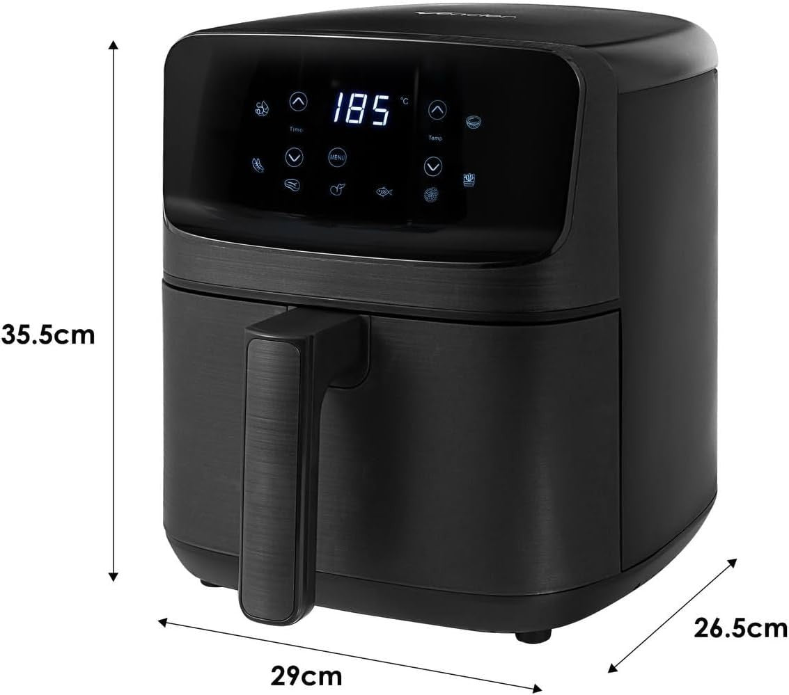 4.2L Digital Air Fryer 1500W Oil-Free Cooker 10-in-1 Touchscreen Rapid Air