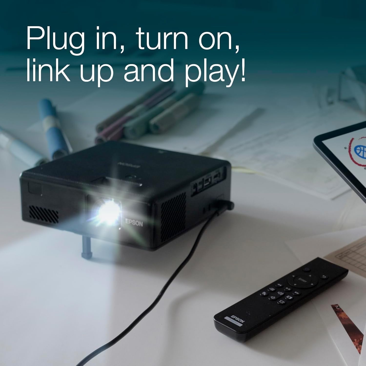 Laser Full HD 1080P Portable Projector 1000 Lumens Gaming Home Cinema