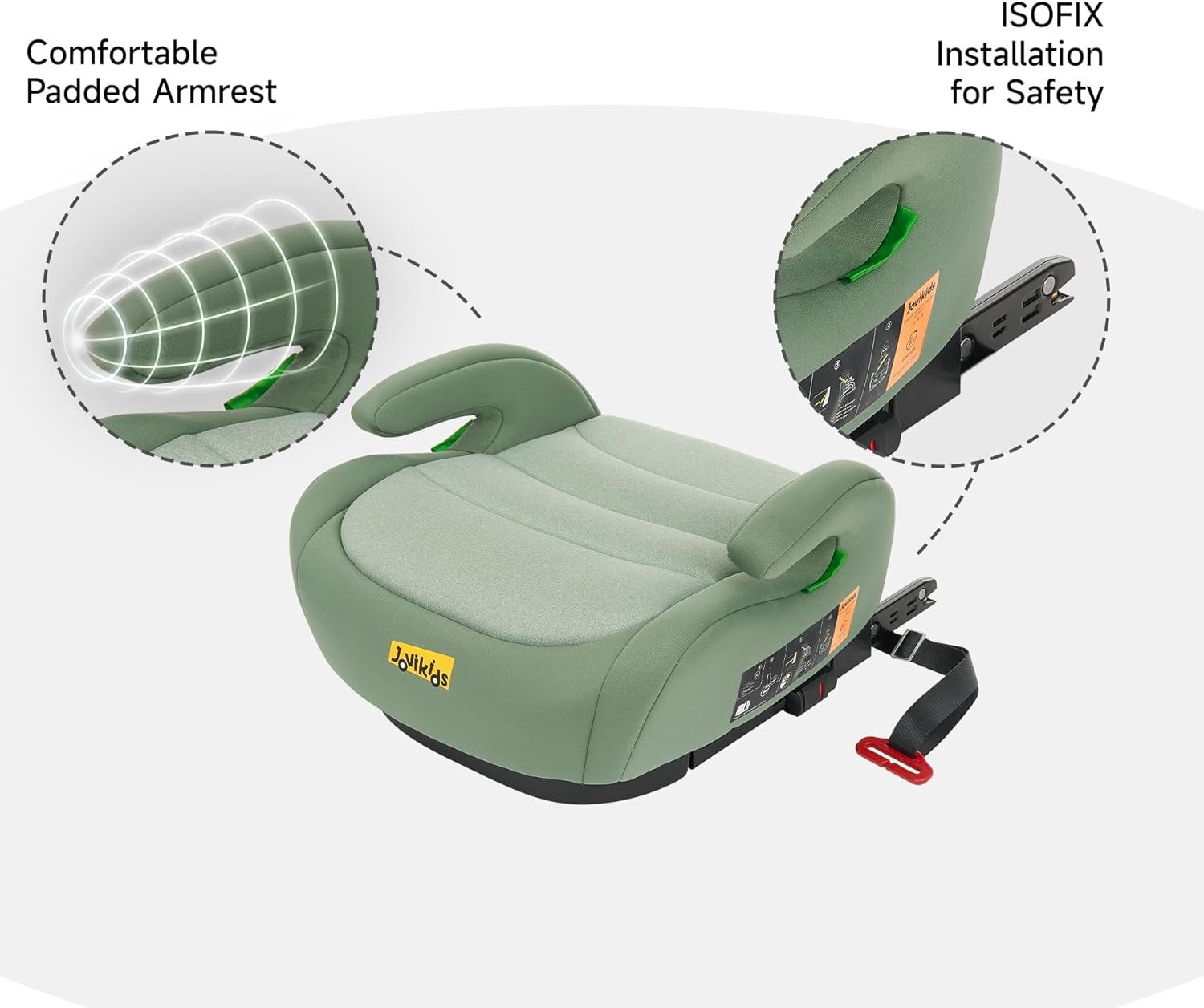 i-Size ISOFIX Booster Seat 125–150cm Group 2/3 Travel Seat