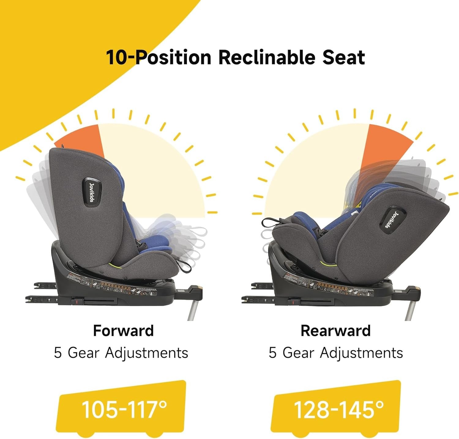 360° Rotating i-Size Baby Car Seat ISOFIX 40–150cm Recline Safety