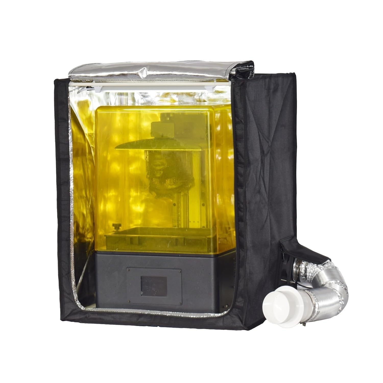 LCD Resin 3D Printer Enclosure Mini Fume Extractor Vent Noise Reduce Kit