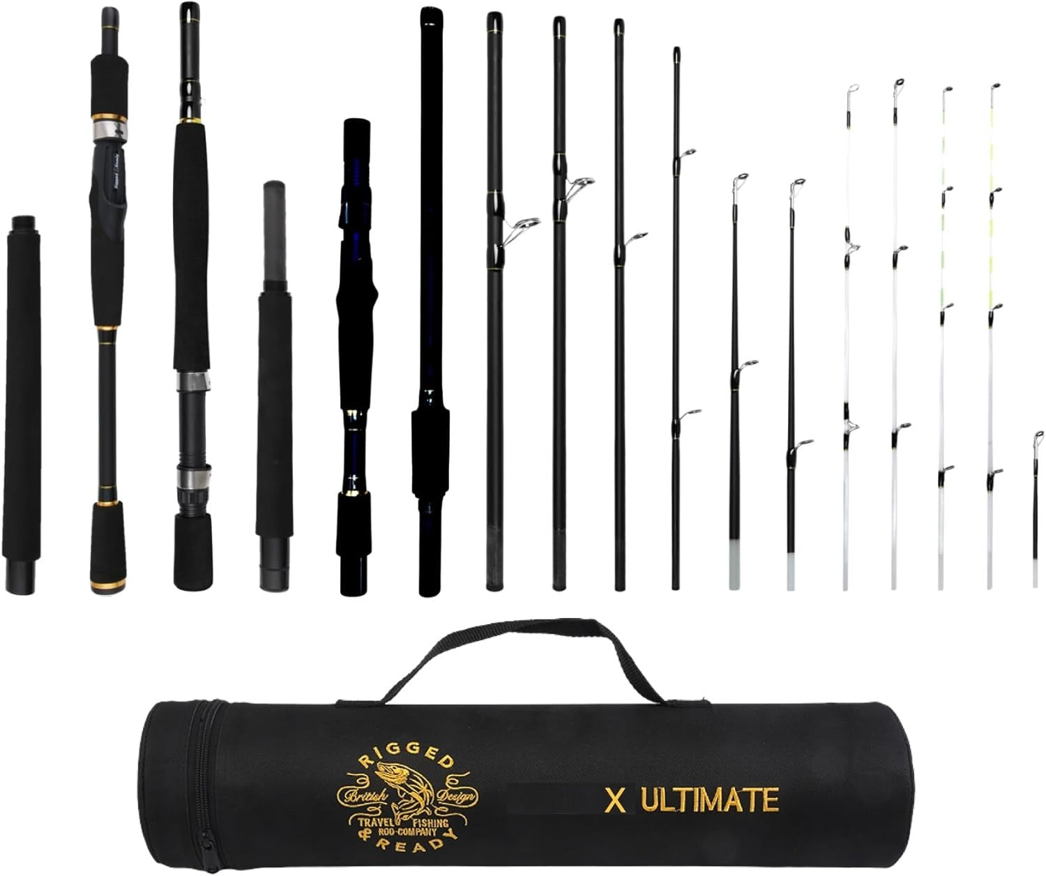 X Ultimate Travel Fishing Rod – 25+ Techniques, Spin, Baitcast, Fly