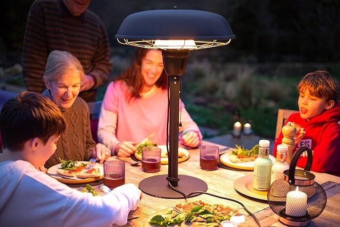Electric Table Top Patio Heater – 2100W Adjustable Heat, Eco-Friendly