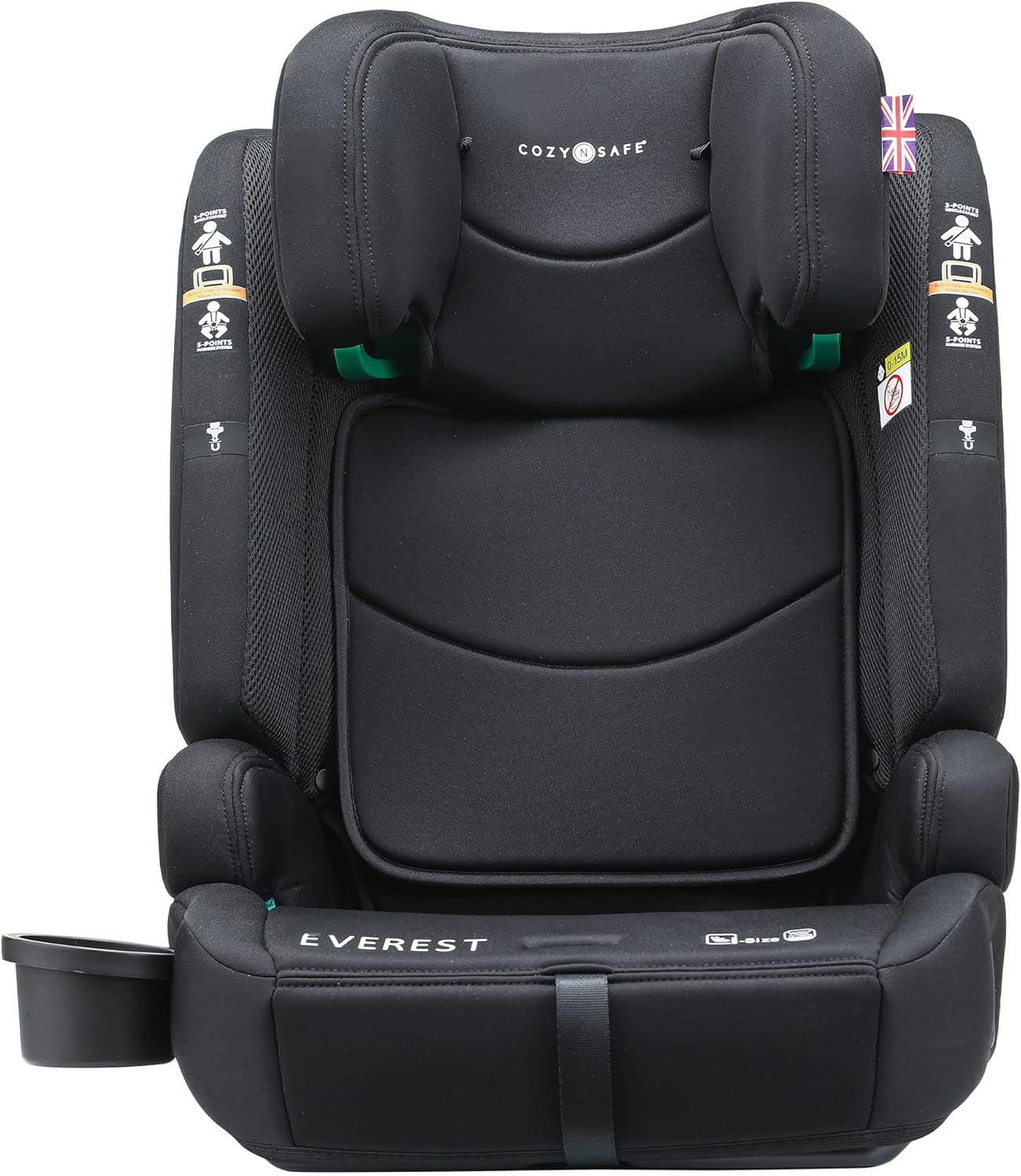 i-Size Child Car Seat ISOFIX High Back Booster 5-Point Harness 9–36kg