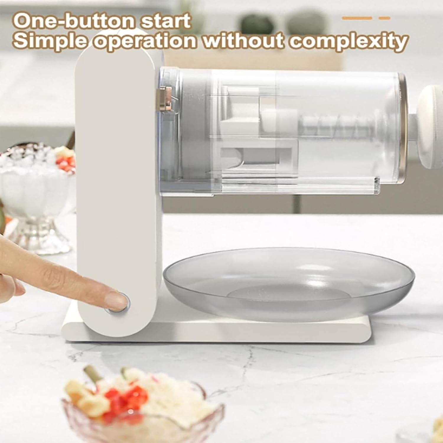 Electric Ice Shaver Slush Maker USB Rechargeable Frozen Fruit Ice Crusher
