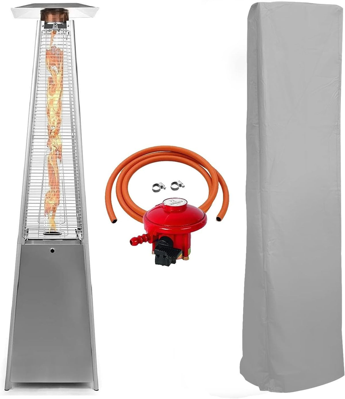 Outdoor Pyramid Gas Patio Heater 13kW Stainless Steel Garden BBQ Party