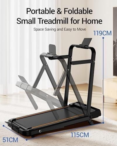 Under Desk Walking Treadmill 16% Incline Foldable 10KM/H Home Gym