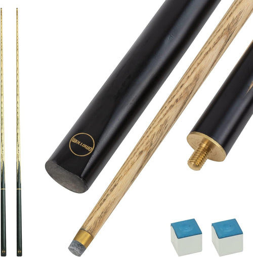 2 Pack 57in Snooker Pool Cues White Ash Wood 11mm Tip
